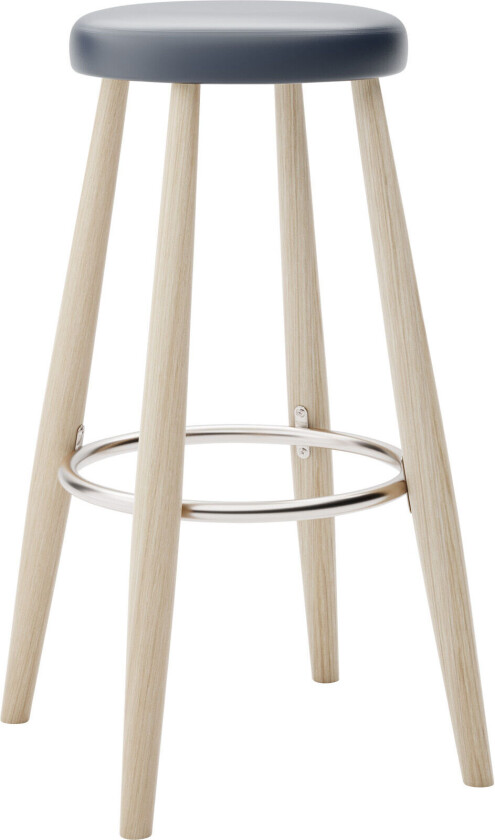 Bilde av Ch56 High Stool, Tvålad Ek, Lädergrupp B Thor - 350