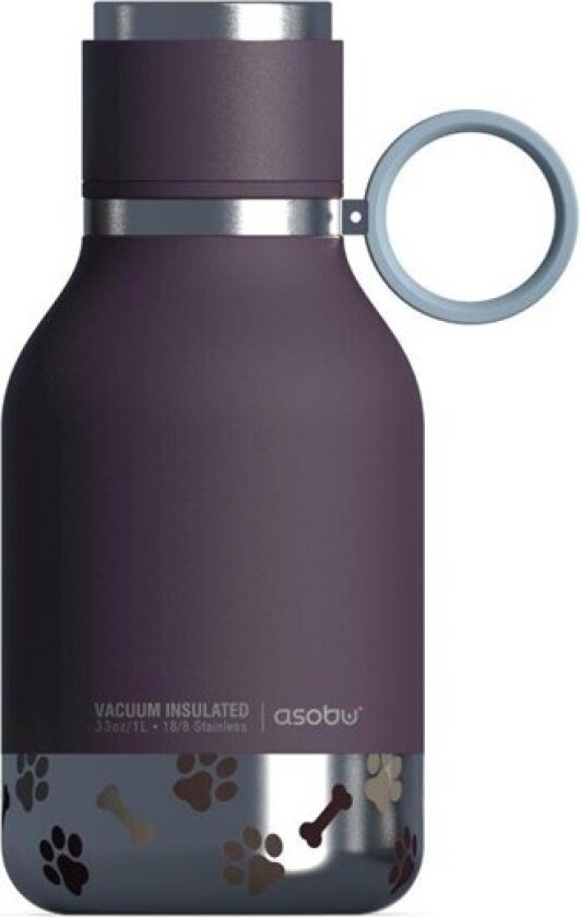 ASOBU - Stainless Steel Bowl Bottle - Burgundy - (84259103972)
