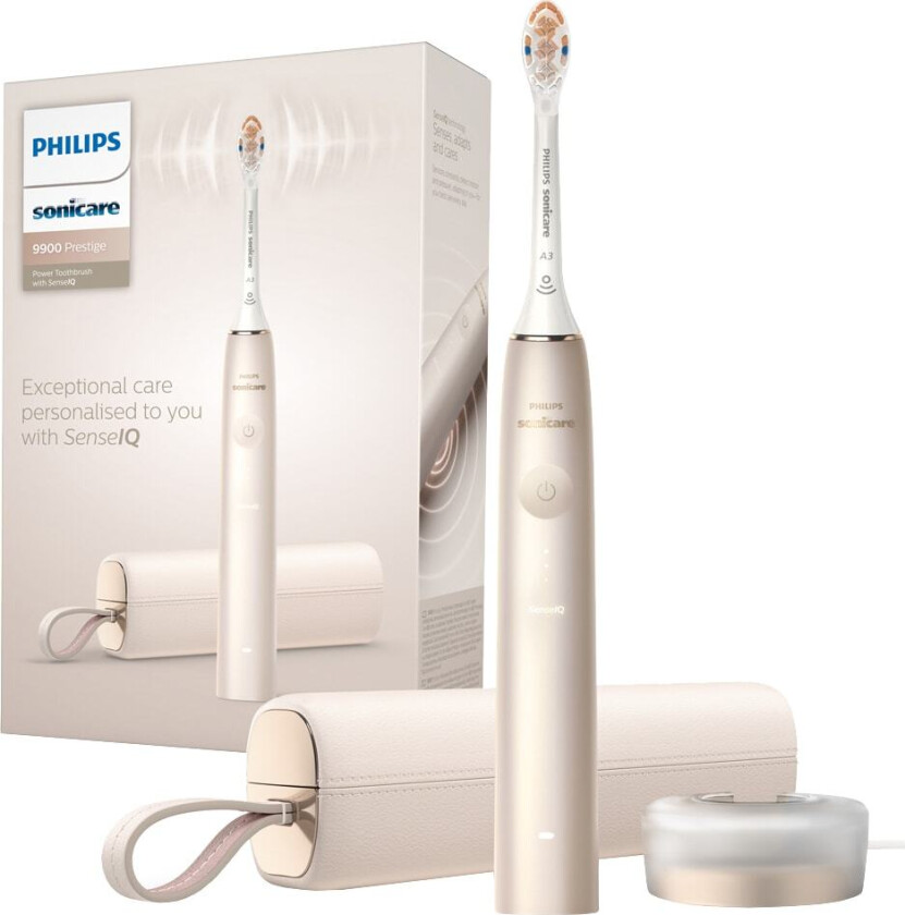 Bilde av Sonicare Prestige 9900 elektrisk tannbørste HX999211 (champagne)