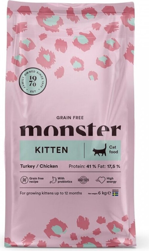 Monster Cat Kitten Grain Free Turkey & Chicken (6 kg)
