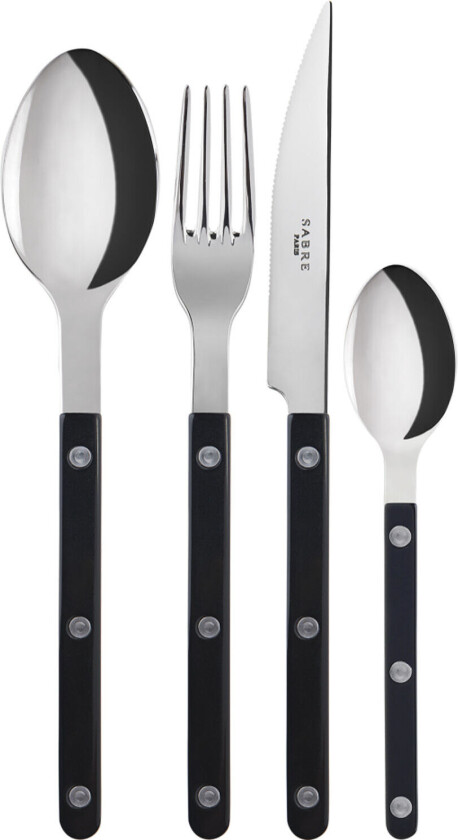 Bistrot 4 Pieces Cutlery Set Solid Black