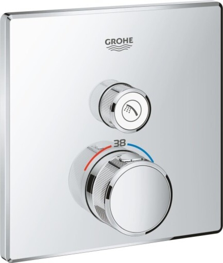 Grohtherm SmartControl dusjbatteri, krom