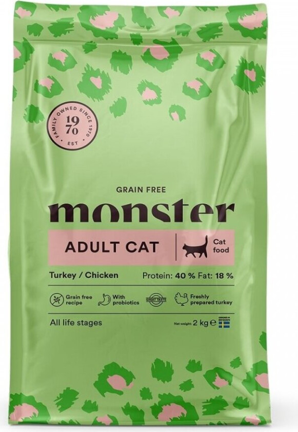Monster Cat Adult Grain Free Turkey & Chicken (2 kg)
