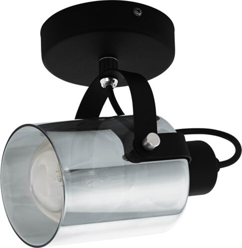 Berregas spot Ø110 sort/røyk, E27, 28W