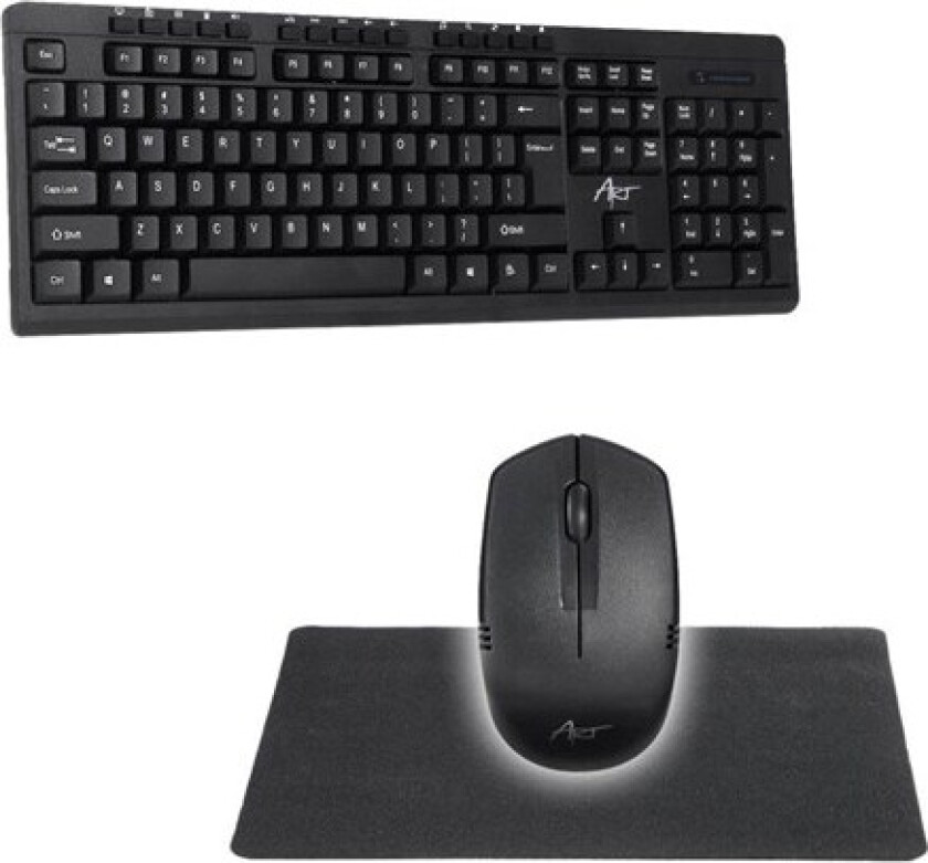 AK-48A - Tastatur, mus og musematte, sett - Svart
