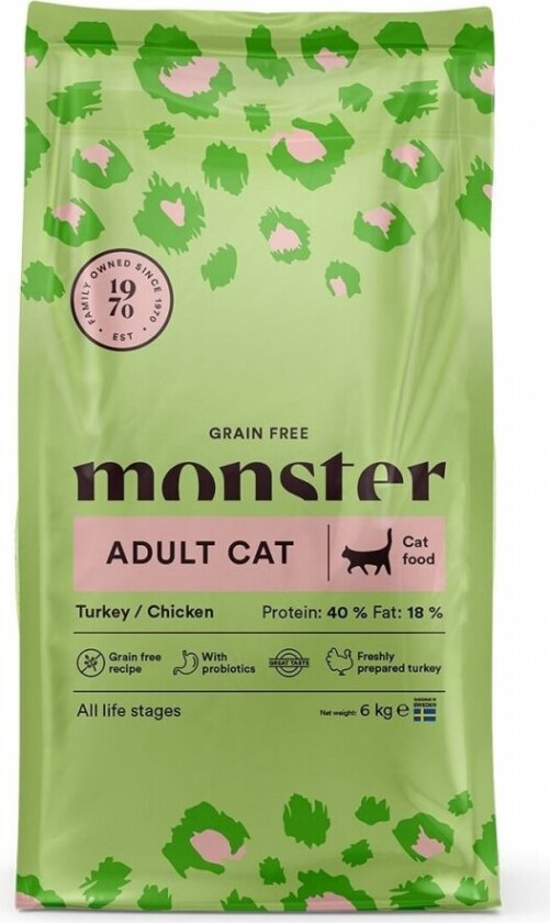 Monster Cat Adult Grain Free Turkey & Chicken (6 kg)