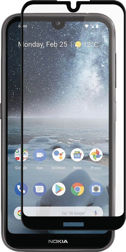 Full-Fit Nokia 4.2 skjermbeskytter (sort)