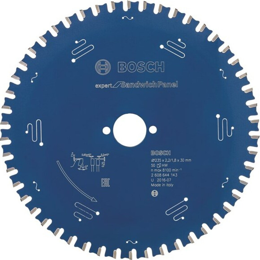 Sirkelsagblad Expert for Sandwich Panel 235 x 30 x 2,2 mm, 50