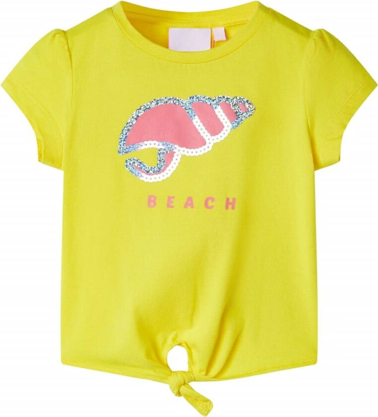 T-skjorte for barn gul 104