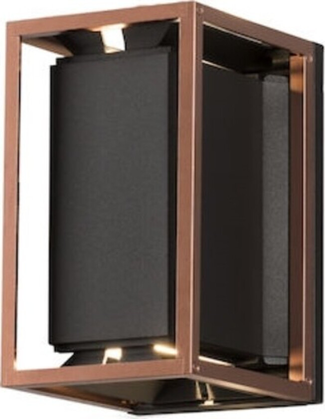 Vale vegglampe 2xGU10, sort-kobber