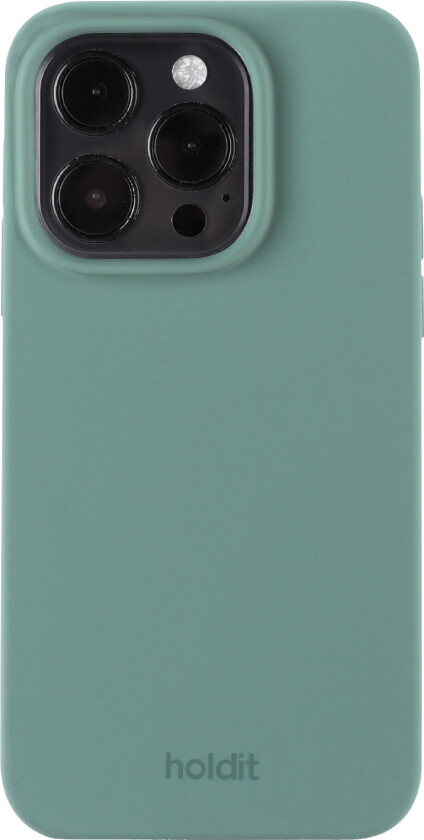 Holdit iPhone 15 Pro Soft Touch Silikon Deksel - Moss Green
