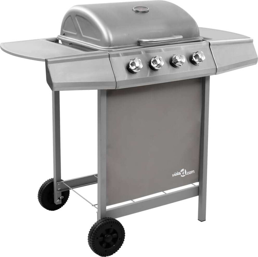 Gassgrill med 4 brennere sølv