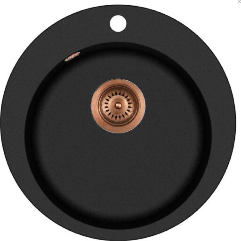 Saturn kjøkkenvask, Ø50,5 cm, sort