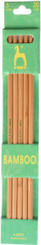 Strømpepinner Bambus 20cm 5,00mm / 7.9in US 8