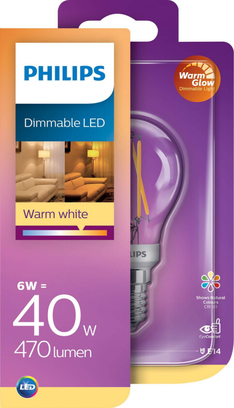 Classic WarmGlow LED-lyspære E14 8718699646080
