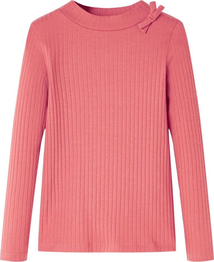 T-skjorte for barn med lange ermer gammelrosa 104