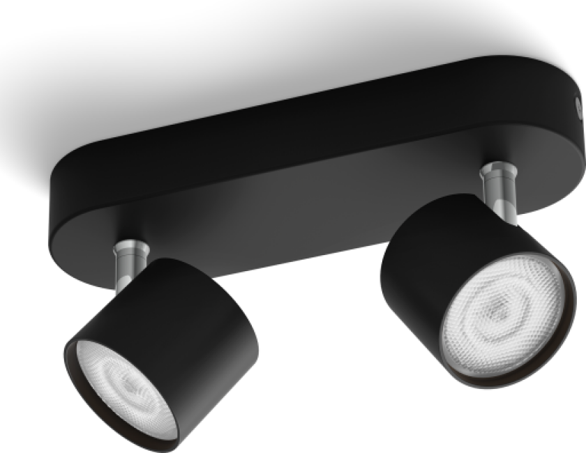 Star Taklampe 2x4,5W dimbar, sort