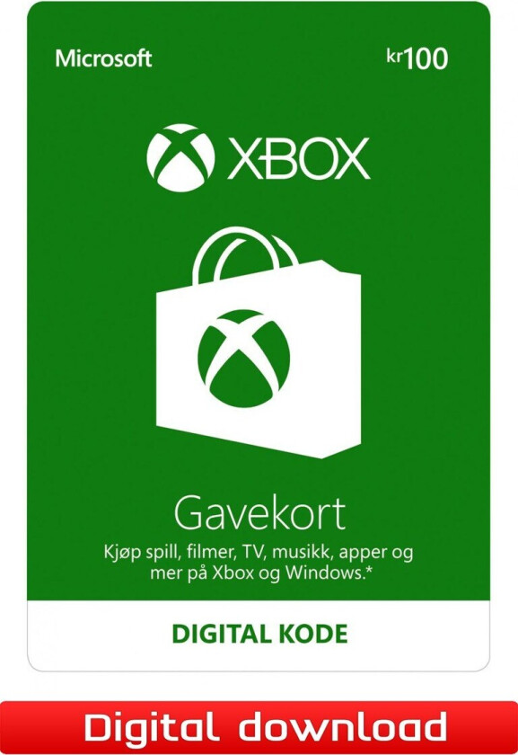 Xbox Live gavekort 100 NOK