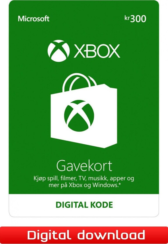 Xbox Live gavekort 300 NOK