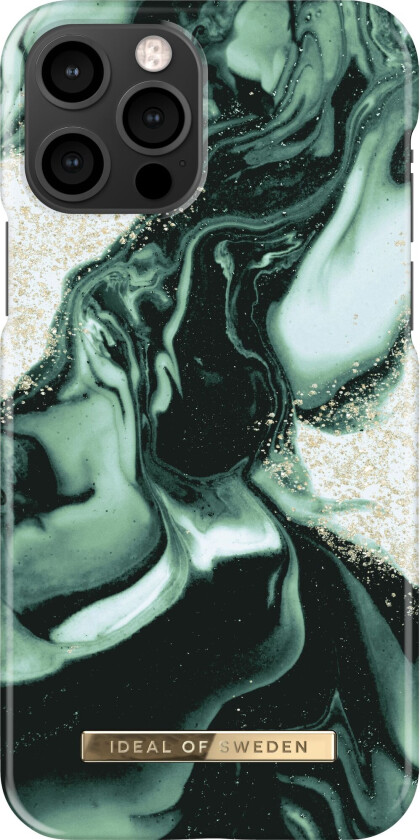 deksel for iPhone 12/12 Pro (golden olive marble)