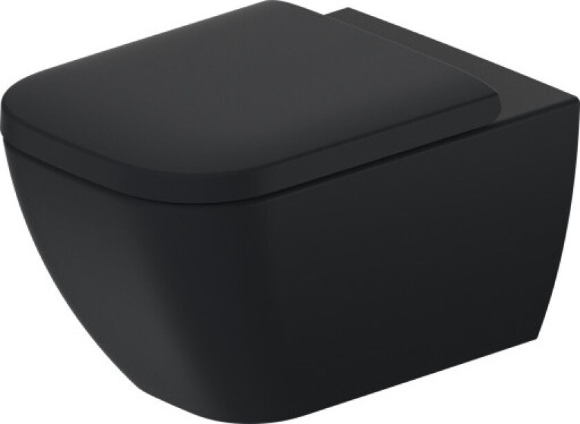Happy D.2 vegghengt toalett, uten skyllekant, matt antrasitt