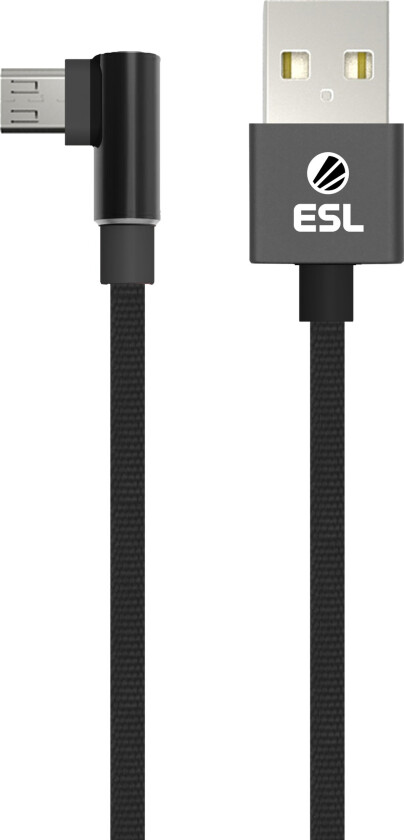 USB til microUSB gamingkabel, 1m (sort)