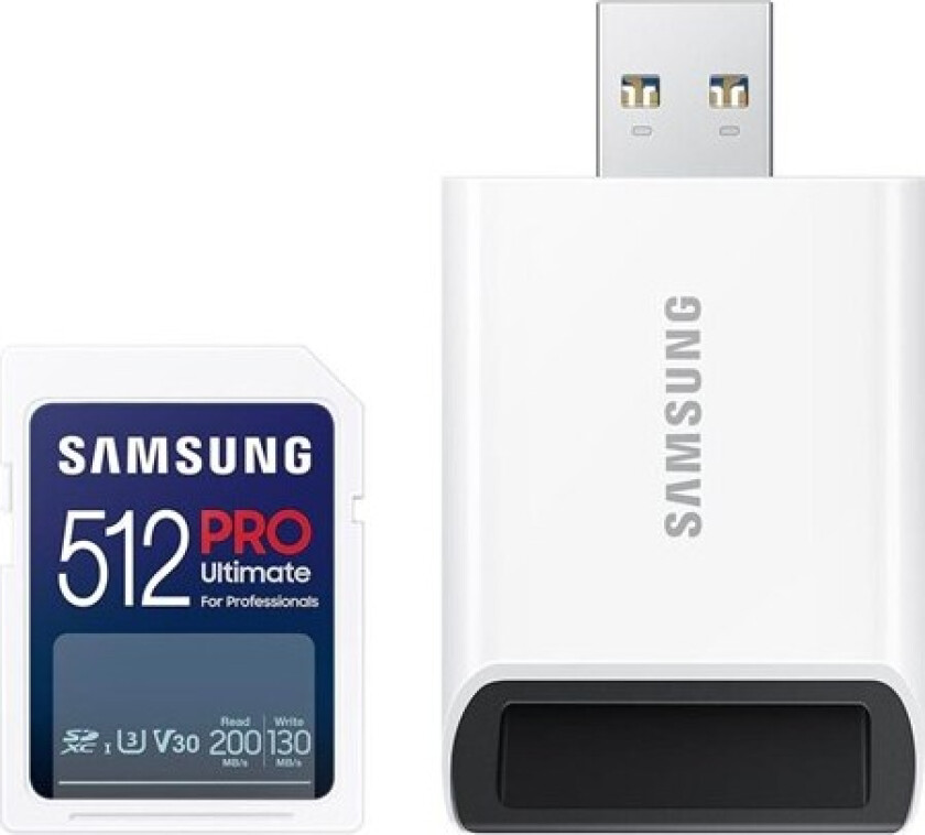 PRO Ultimate MB-SY512SB - Flashminnekort - 512 GB - Video Class V30 / UHS-I U3 - SDXC UHS-I - hvit