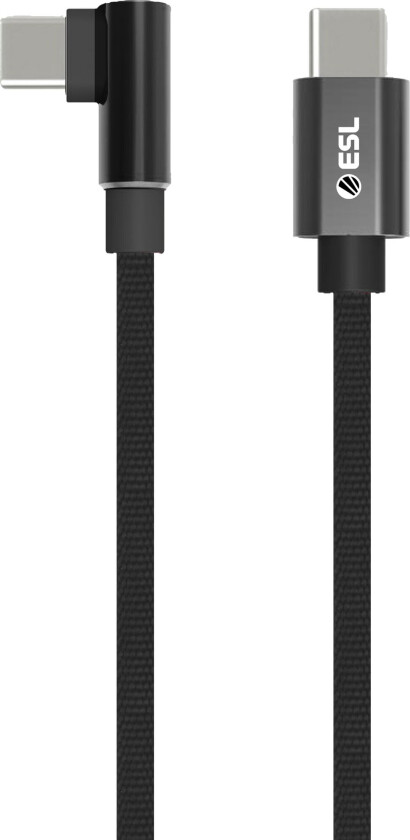 USB-C til USB-C gamingkabel, 1 m (sort)