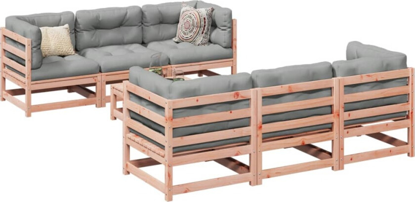 Hagesofasett 7 deler heltre douglasgran