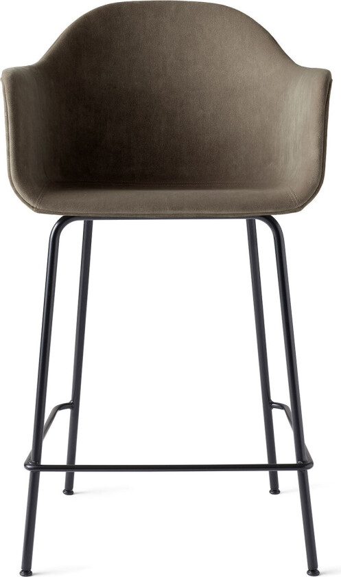 Harbour Counter Chair Black Steel Base Shell Textile City Velvet Ca7832/078