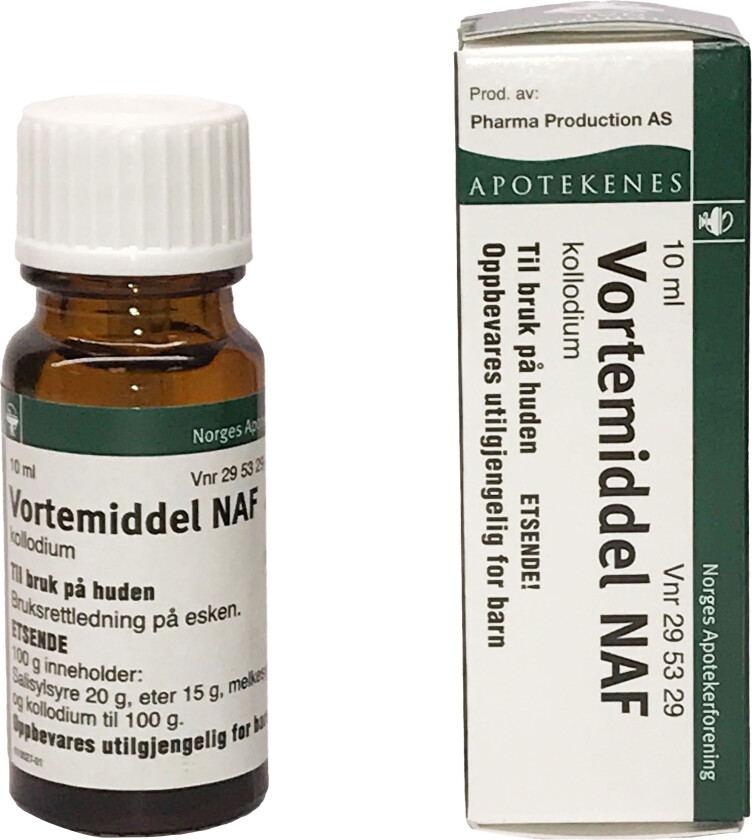 Vortemiddel kollodium, 10 ml.