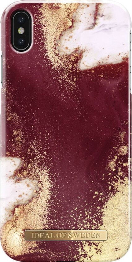 iDeal motedeksel til Apple iPhone Xs Max (golden burgundy marble)