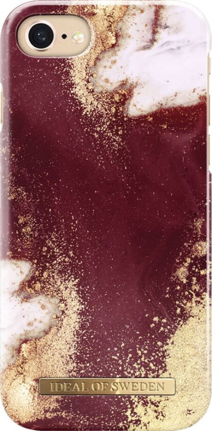 iDeal motedeksel til Apple iPhone 6/7/8/SE Gen. 2/3 (golden burgundy marble)