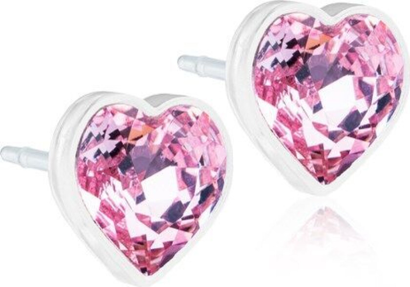 Medical Plastic  Heart 6mm Light Rose