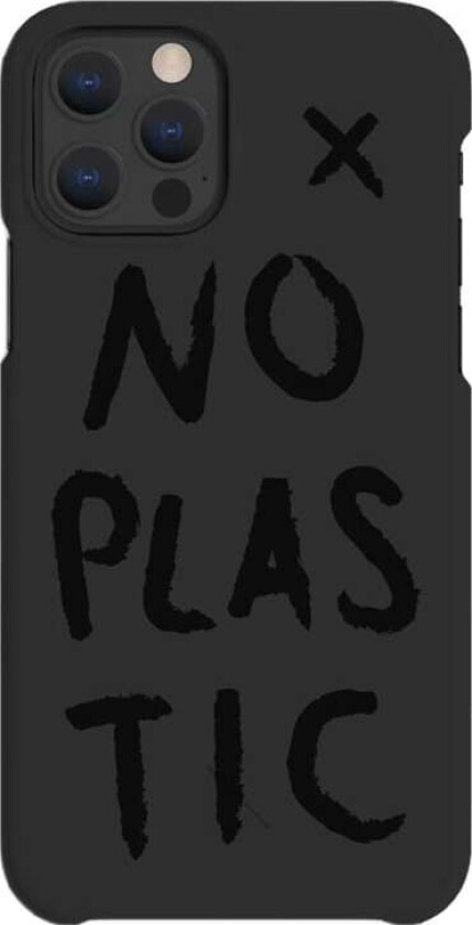 No Plastic deksel til iPhone 12/12 Pro (kullsort)