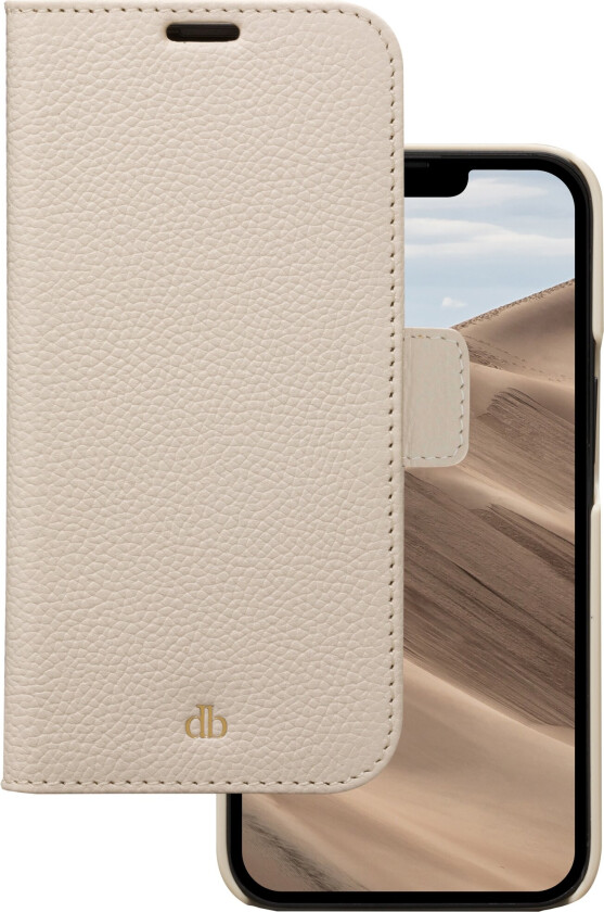 New York iPhone 12/12 Pro lommebokdeksel (beige)