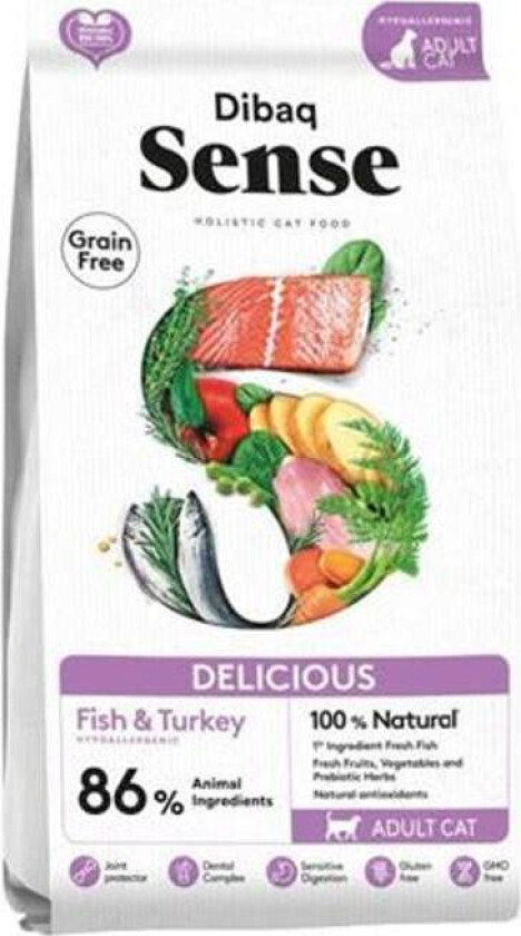 Bilde av Cat Delicious Fish & Turkey Tørrfôr til katt 6 kg