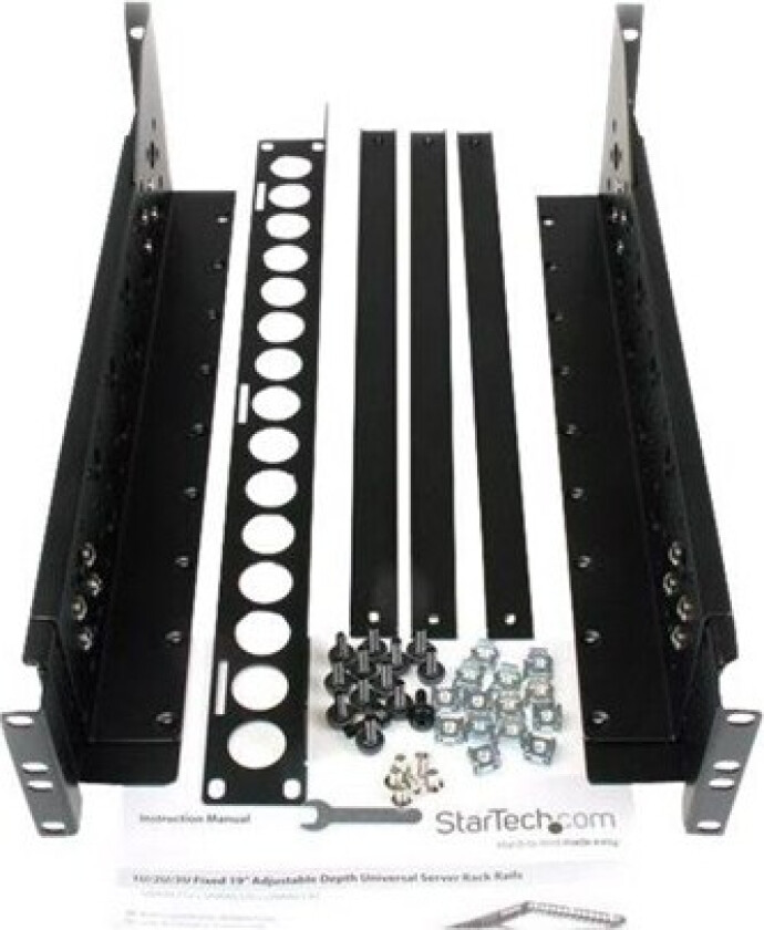 3U Universal Server Rack Rails - TAA Compliant Fixed Mounting Rails - 19" Adjustable Depth Rack Mount Rails (UNIRAILS3U) rack rail - 3U
