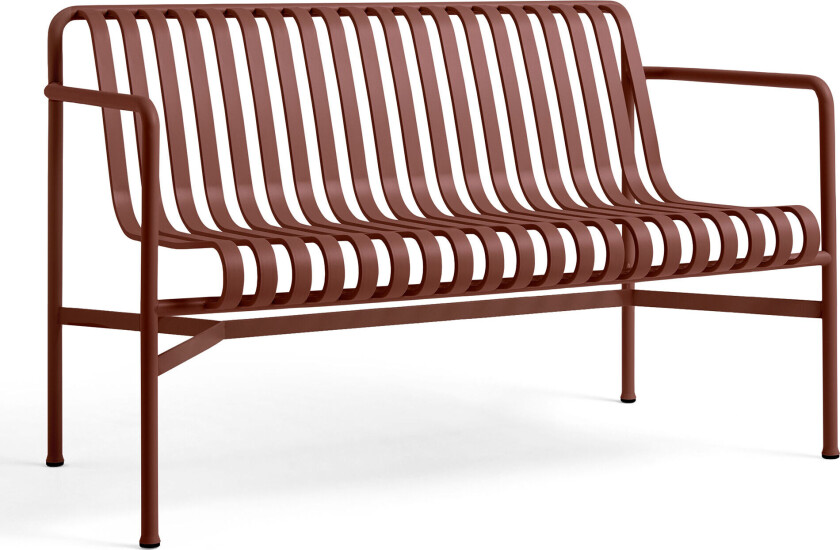 Palissade Dining Bench Armrest Iron Red