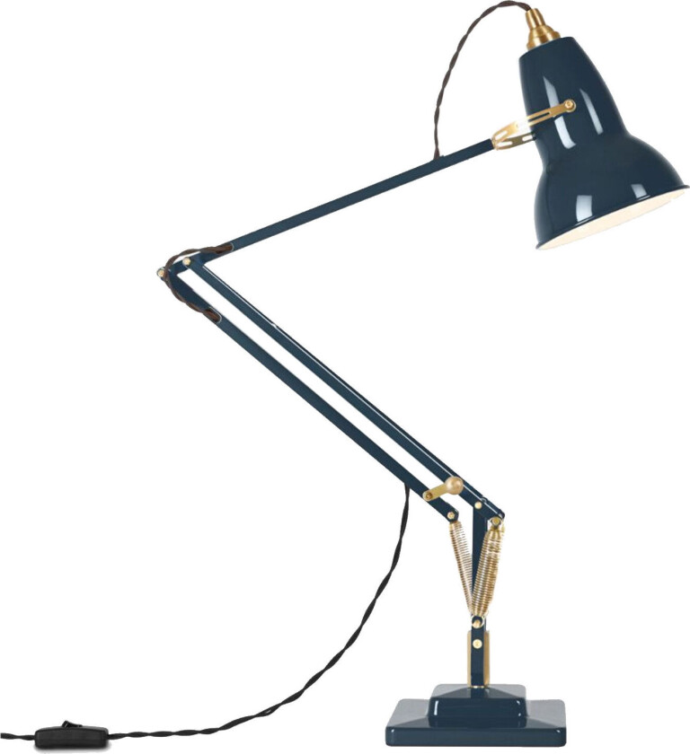 Original 1227 Brass Desk Lamp Ink Blue