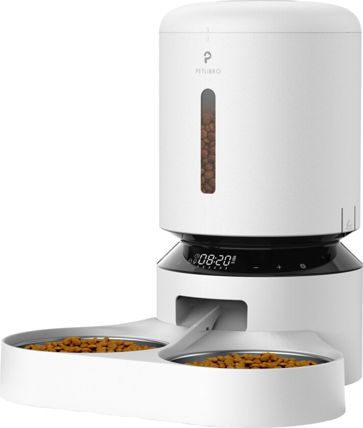 Petlibro Granary WiFi dobbelt matbrett automatisk kattemater 5L (hvit)