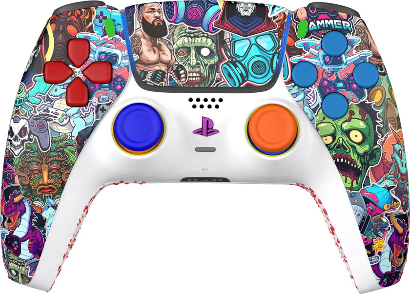 King PS5 trådløs kontroller (new stickerbomb)