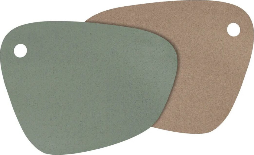 Twin spisebrikke vendbar Thyme green-cognac