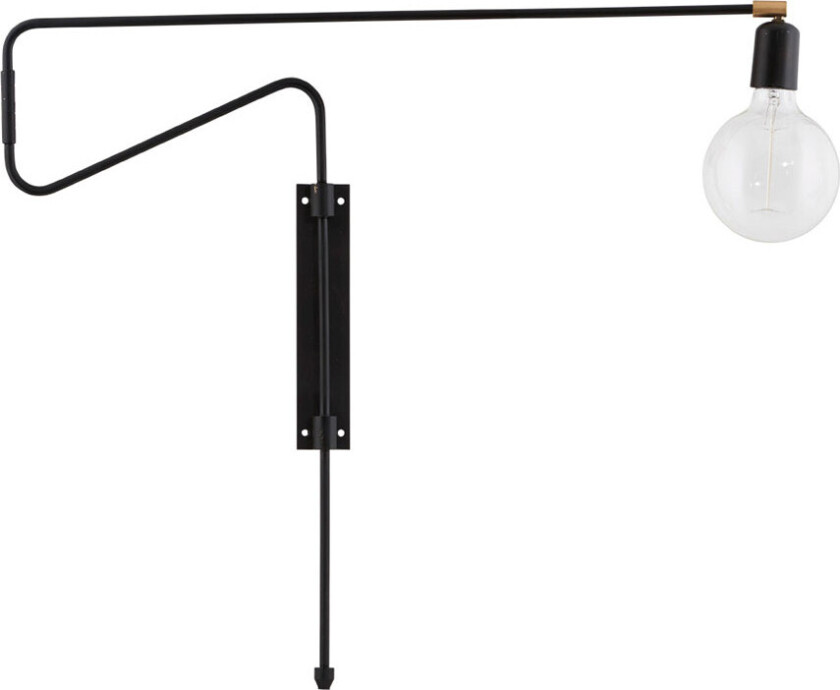 Swing vegglampe svart stor, 70 cm