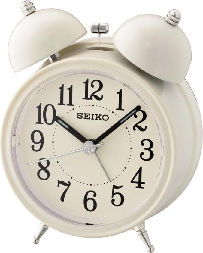Morgendagens superhelt! - Seiko Alarm Clock QHK035C - Kvarts - Hvit - - - Akryl