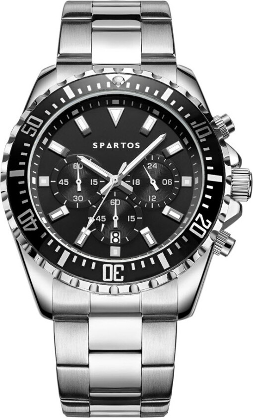 Classic Sapphire Chronograph SPW7701 - Kvarts - Sølv - Herreklokker - Rustfritt stål - ledd m/pin - Safir