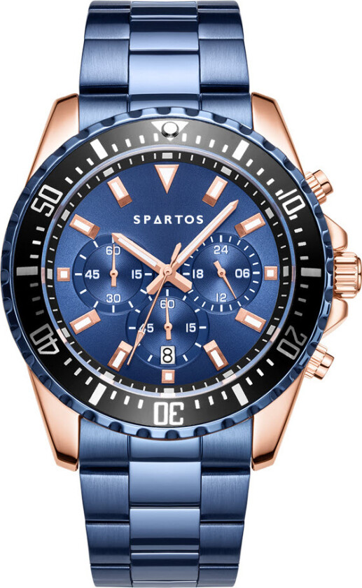 Classic Sapphire Chronograph SPW7705 - Kvarts - Rosegull - Herreklokker - Rustfritt stål - ledd m/pin - Safir