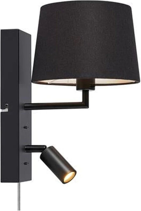 Como vegglampe - Svart
