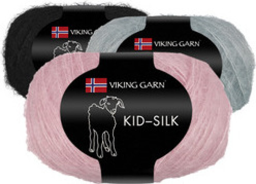 Viking Garn Kid-Silk 308 Mørk brun