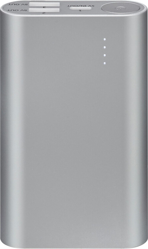 powerbank 10050 mAh (sølv)